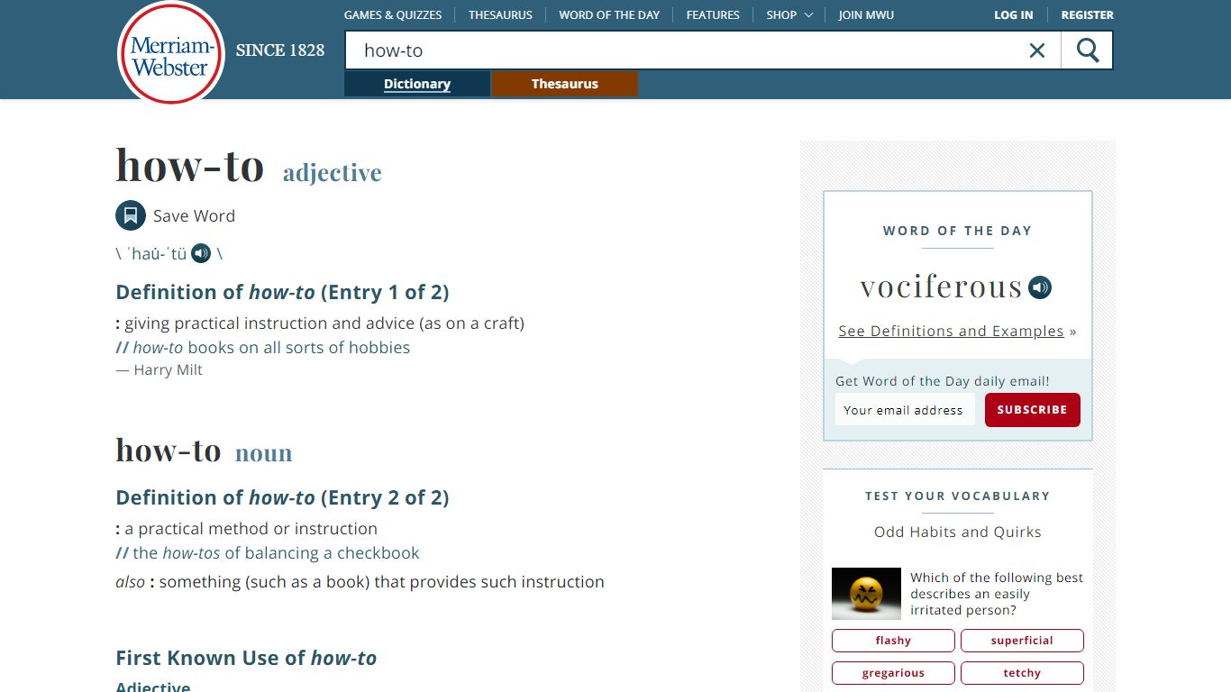 How-to Definition & Meaning - Merriam-Webster